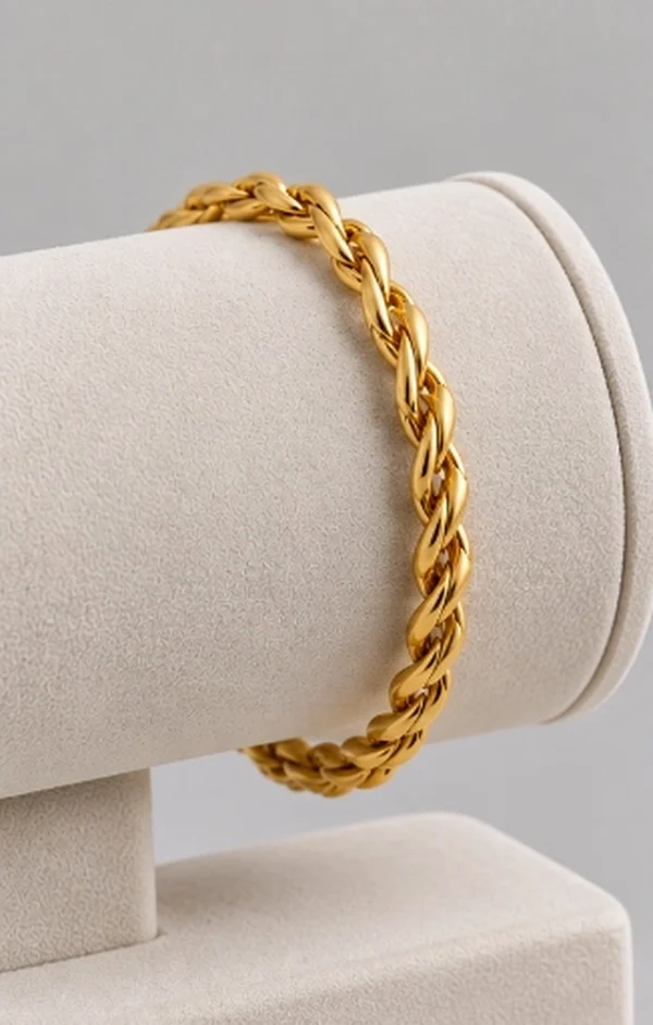 Chunky Twisted Rope Bangle Bracelet